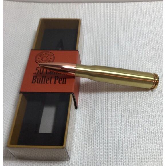 NIB Brass Big Shot .50 Caliber Bullet Pen Writing Instrument - Picture 5 of 6